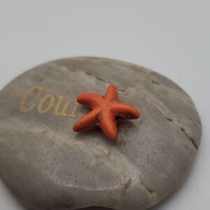 Orange sunset starfish charm‎